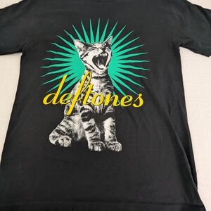 Deftones Classic Cat Logo Tee Shirt Medium